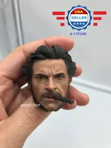 CUSTOM 1/6 Escala Wolverine Logan Hugh Jackman Head Sculpt con cigarro - Imagen 1 de 4