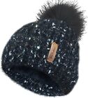 Women Ladies Winter Knitted Pom Pom Beanie Hat,teddy Fur Lined Hat,rock Jock R80