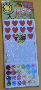 NIP SEALED 600 PRISMATIC SMILEMAKERS STICKERS - HUGE VARIETY OF ADORABLE DESIGNS - Picture 1 of 2