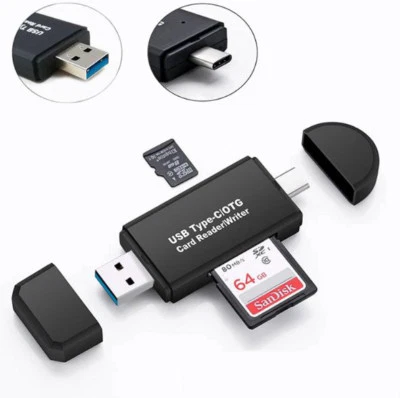 USB Type C Micro USB SD TF Memory Card Reader OTG Adapter 5 in 1 for MAC Phone - Image 1 of 4