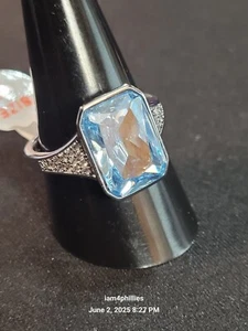 Bomb Party March 25 RG33847- Embracing Your Love, Sz 10 Aquamarine Hematite - Picture 1 of 4