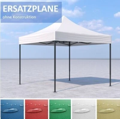 MARKENLOS Ersatzdach Plane Faltpavillon Pavillondach 3x3m blau weiß grün beige WASSERDICHT