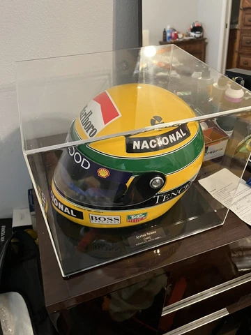 Ayrton Senna helmet painted by Sid Mosca Cover