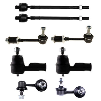 8pcs Front Inner Outer Tie Rod Rear Sway Bar Link For 2000-2005 Hyundai Accent - Image 1 of 4