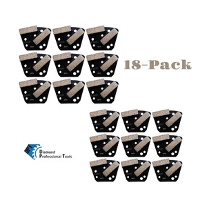 18 Pk Trapezoid Grinding Discs Hard Bond for Bolt-On Concrete Floor Grinder Tool - Picture 1 of 13