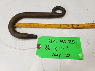 LMHE JC8575 1000 lb Steel Foundry Lifting J-Hook  3/4"  x 7" Reach MADE USA - Image 1 of 4