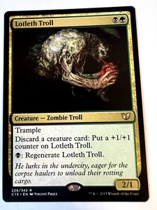 MTG Magic The Gathering Commander 2015 Lotleth Troll Rare LP - Picture 1 of 2