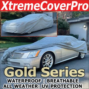1997 1998 1999 2000 2001 Cadillac Catera WATERPROOF CAR COVER W/MIRRORPOCKET GRY - Picture 1 of 14