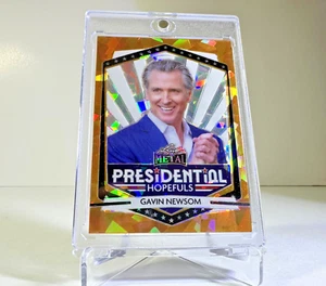 # 1/1 • 2023 Leaf Metal Gold Crystal Cracked Ice  - Presidential Gavin Newsom - Picture 1 of 6