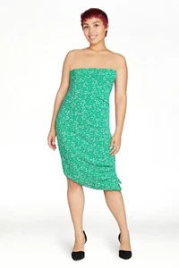 No Boundaries Ruched Mesh Green Tube Dress Juniors Plus Size XXXL (21) - Picture 1 of 11