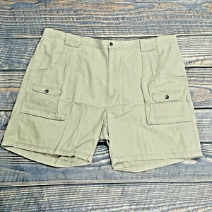 Pantaloncini cargo testa rossa uomo taglia 50 cotone kaki elastico in vita con cintura usati in ottime condizioni - Foto 1 di 8