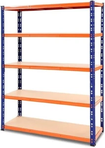 Giantz 1.8M x 1.2M Garage Shelving Racking System Storage 1000KG Orange&Blue - Picture 1 of 9