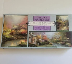 Thomas Kinkade Ceaco Deluxe Puzzle Set 3 Full Size Jigsaw Puzzles 2 of 3 Sealed - Picture 1 of 7
