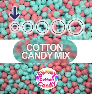 Caja/bolsa grande de 8"" x 7"" x 3"" - cuentas de espuma de malvavisco para limo - mezcla de algodón dulce - Imagen 1 de 3