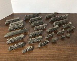 Lot of (25) 1985 FRANKLIN MINT Pewter Trains Locomotive Engine Caboose Railroad - Picture 1 of 6