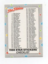 1988 Fleer Star Stickers you pick