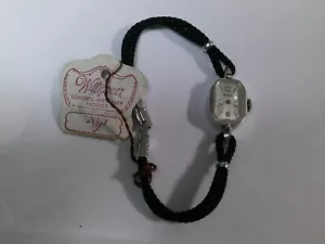 Vtg LONGINES WITTNAUER 1O K White GOLD-FILLED 17 Jewel Ladies Wristwatch NOS NWT - Picture 1 of 8