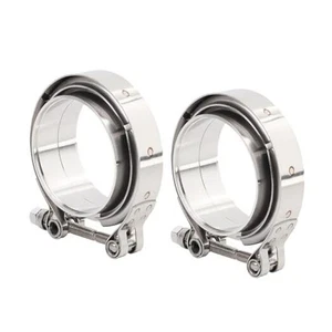  3.0 Inch V Band Clamp with Flange Male Female Stainless Steel 2Pcs 3.0" - Picture 1 of 8