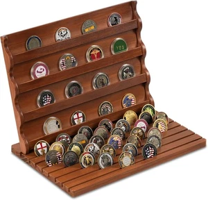 WGFKVAS Challenge Münzhalter & Aufsteller - Massivholz Militär Münzständer Ho - Bild 1 von 7