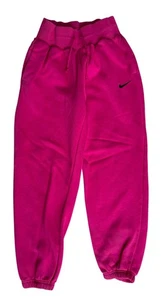 Nike Jogger Womens Size XS Pink High Waisted Pull On Phoenix Fleece Sweatpants - Picture 1 of 14
