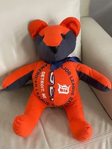 Detroit Tigers Bear Stuffed 19" Tall Blue Orange MLB Tigers Fan Collectibles - Picture 1 of 8