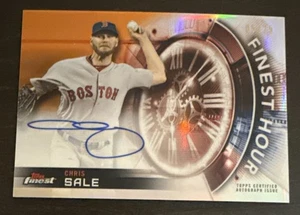 Chris OFERTA🔥2018 Topps Finest Hour refractor naranja automático #FHA-CS 5/25 Medias Rojas💥 - Imagen 1 de 3