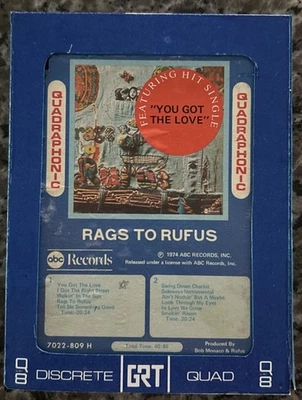 Rufus - Rags To Rufus Quad 8 Track Tape - Rebuilt & Play Tested With Slipcase - Image 1 of 4