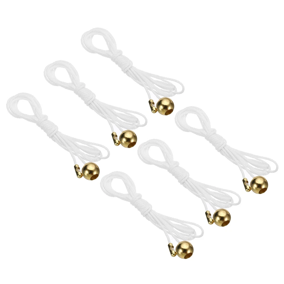 1.5M 4.9ft Ceiling Fan Pull Chain Extender, 6 Pcs with Ball Pendant, Gold Tone - Image 1 of 4