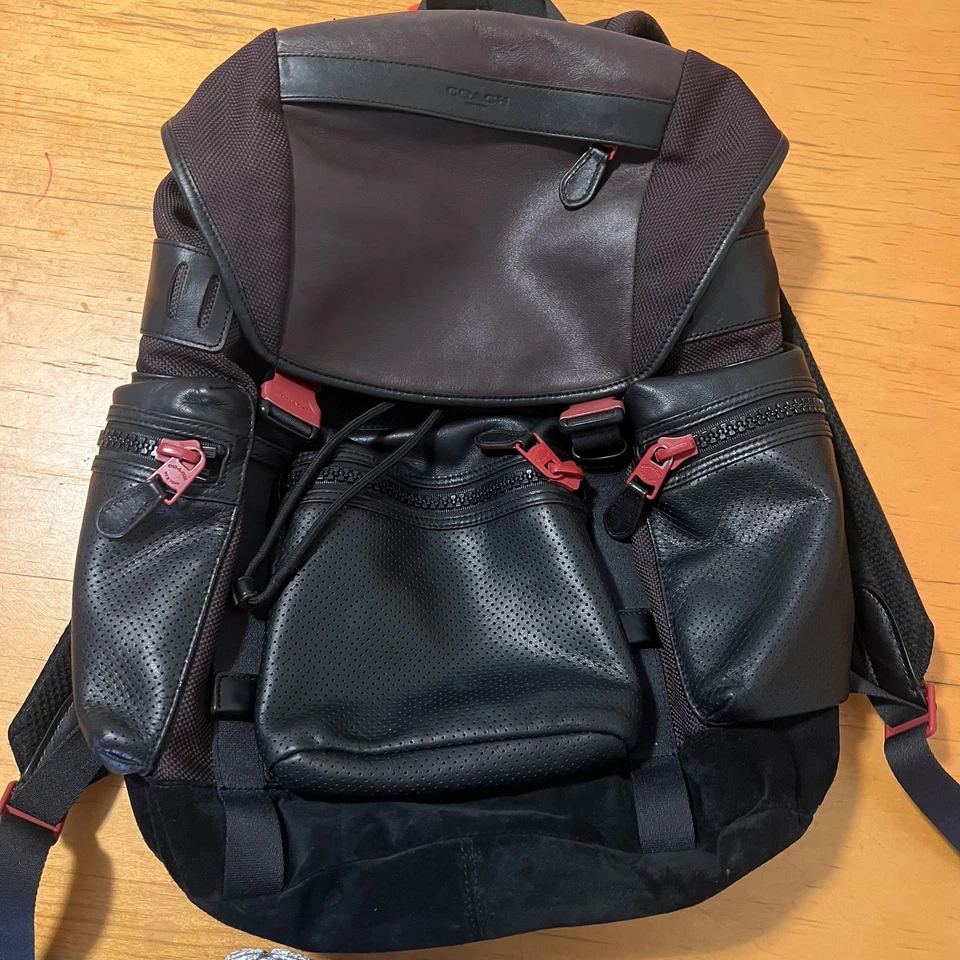 Coach Terrain Trek Pack Perforated Travel MultiColor Backpack Laptop  - Image 1 of 4