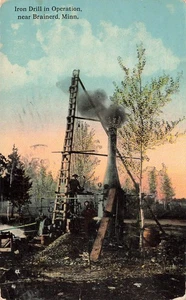 BRAINERD MN EISENBOHRER 1912 VINTAGE POSTKARTE 093025 U - Bild 1 von 2