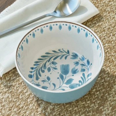 New Set of 2 Better Homes & Gardens Blue Melamine Cereal Bowls 6" - Image 1 of 4