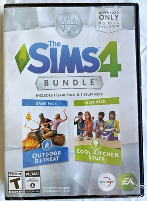 The SIMS4 Bundle , Outdoor Retreat & Cool Kitchen Stuff  FOR PC/MAC NEW SEALED - Image 1 of 4