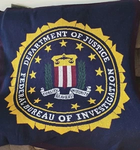 FBI Federal Bureau Investigation Logo Dept. Of Justice Large Blanket Throw 60" - Picture 1 of 9