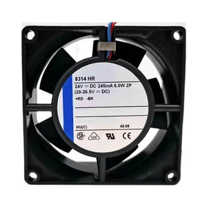 8314HR DC 24V 80*80*32MM 6W 0.25A 2-wire For Inverter Cooling Fan 2-Wire - Afbeelding 1 van 1