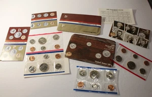 Lot-2 1984 & 1985 USA Stempelglanz Kursmünzensätze, D & P Mint - Bild 1 von 15