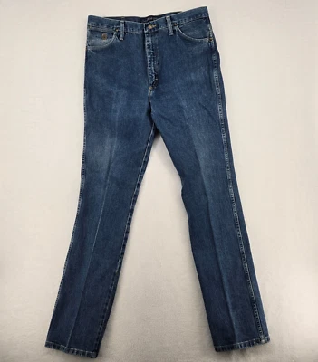 Мужские джинсы Wrangler 36x32 Blue George Strait ковбойской огранки вестерн джинсовая ткань ДЕФЕКТ - Изображение 1 из 4