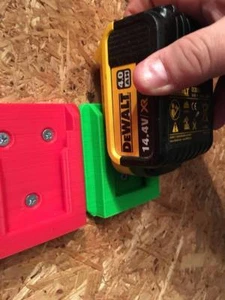 DEWALT BATTERY MOUNT Battery Storage Holder for Shed, Van or Workshop (Qty:2) - Picture 1 of 5