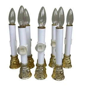 Batteria 8 luci a goccia lampada di Natale vintage aspirazione finestra cera plastica - Foto 1 di 4