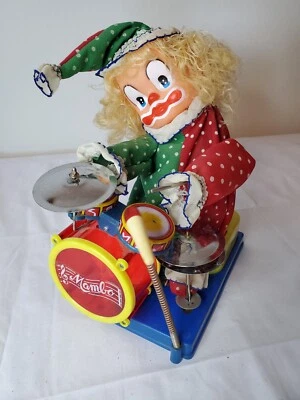 Vintage ORIGINAL MAMBO Beating Drum Clown Toy SON AI TOYS SA-140P Non Working - Image 1 of 4