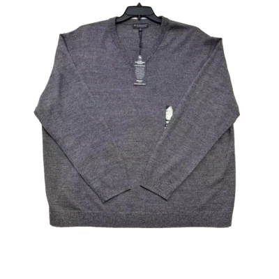 Suéter HART SCHAFFNER MARX Hombres LS Lana Merino Extra Fina Gris Oscuro 3XB NUEVO CON ETIQUETAS $99 Foto 1 de 4