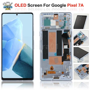 Conjunto de pantalla táctil OLED para Google Pixel 7A marco azul de repuesto - Imagen 1 de 9