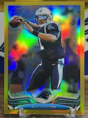 2013 Topps Chrome Cam Newton /50 Gold Refractor Panthers - Image 1 of 2