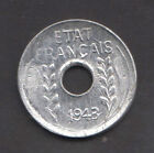 FRENCH INDOCHINA  Vietnam  1 Cent 1943  World Wor 2  coin  HIGH GRADE AU/UNC