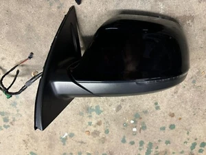 2010 2011 2012 2013 2015 Audi Q7 Driver Side Door Mirror BLACK + BLIND SPOT OEM - Picture 1 of 4