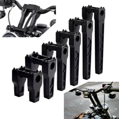 Elevadores de manillar modulares rectos con abrazadera de motocicleta de 4" - 14" para Harley-Davidson Foto 1 de 4