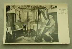 Oberaudorf am Inn - Cafe Pension Dörfl - Harp Player, Photo - Postcard - Indoor - Picture 1 of 2