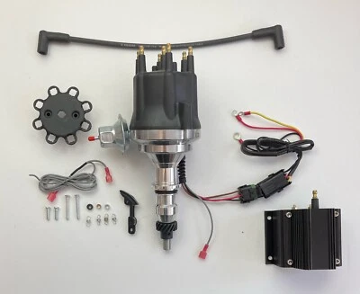 小帽福特 240 300 在线 6 气缸 PRO 系列黑色 HEI 分销商 + 线圈 — 第 1/4 张图片