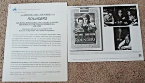 MATT DAMON Rounders DVD launch press release & B&W glossy photo Edward Norton - Picture 1 of 2