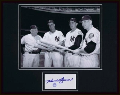 Hank Bauer Signed Framed 11x14 Photo Poster Display Yankees - Image 1 of 2