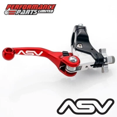 Palanca de freno delantera ASV F4 roja con percha estándar para Honda XR70 R 2000 Foto 1 de 4
